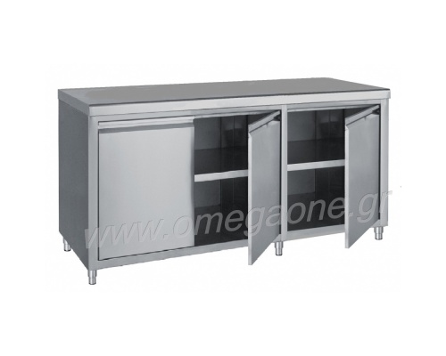 Stainless Steel Storage Cupboard 3 Opening Doors 