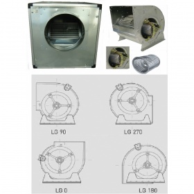Ventilator für Kanäle Zentrifugal Direktantrieb mit BOX 1400 RPM 4 Pol