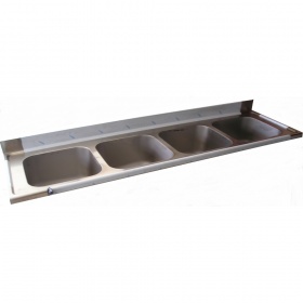 Commercial Stainless Steel Sink 4 Bowls