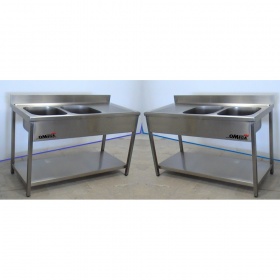 Commercial Stainless Steel Double Bowl Sink 