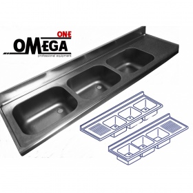 Commercial Stainless Steel Sink 3 Bowls