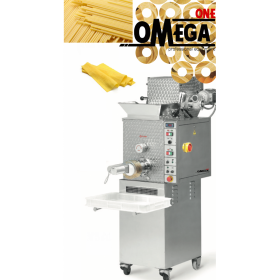 Pasta Machines Stainless Steel Body Model, with Double Basin, Hopper for Continuos Production, Electronic Cutter, Sleeve with Water Cooling Unit and Fan TRD 110/S 