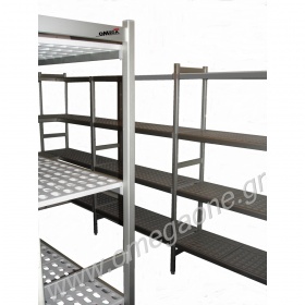 Polypropylene Kitchen Solid Shelving -4 Level Bays (Width 60 cm)
