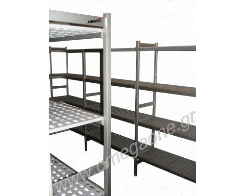 Polypropylene Kitchen Solid Shelving -4 Level Bays (Width 60 cm)