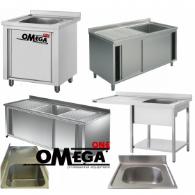 Commercial Stainless Steel Single Bowl Sink -Sliding or Opening Door