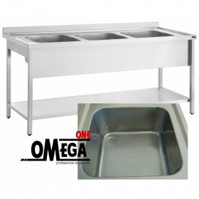 Commercial Stainless Steel Triple Bowls Sink 