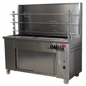 Charcoal chargrill with rotating spits - 3 Spits 