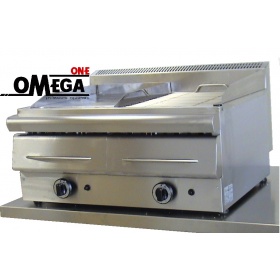 Heavy Duty Gas Vapour Chargrill  -1/2 Gas Griddle & 1/2 Gas Grates 800x630x340 mm