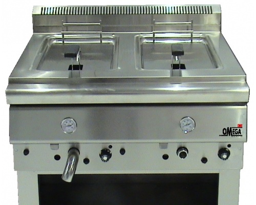 Gas Deep Fryer 8 + 8 ltr -with Thermometer Series 700