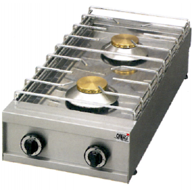 2 Εστίες Αερίου -Επιτραπέζια Κουζίνα με Πιλότο & Θερμοκόπια 