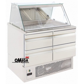 Refrigerated Fish Display Counter with 4 Drawers 890x700x1300 mm