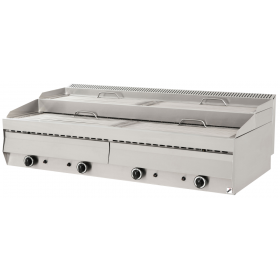 Double Gas Vapour Chargrill 1410x700x300/46Υ mm