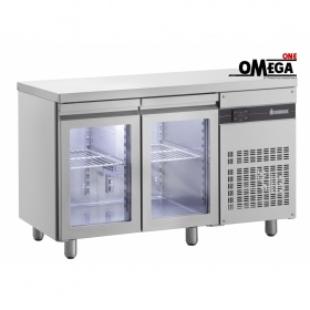 2 Opening Glass Doors Refrigerated Counter dim. 1345x700x870 mm ΡNN9/GL 
