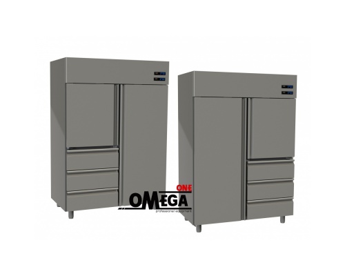 2 Doors & 3 Drawers Upright Conservation Stainless Steel 1315 Ltr dim. 1420x800x2035 mm