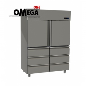 2 Doors & 6 Drawers Upright Conservation Stainless Steel 1315 Ltr dim. 1420x800x2035 mm 