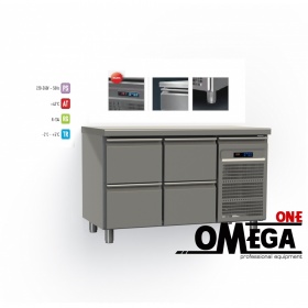 Refrigerated Counters wIth 4 Drawers dim. 1370x700x865 mm Series 70