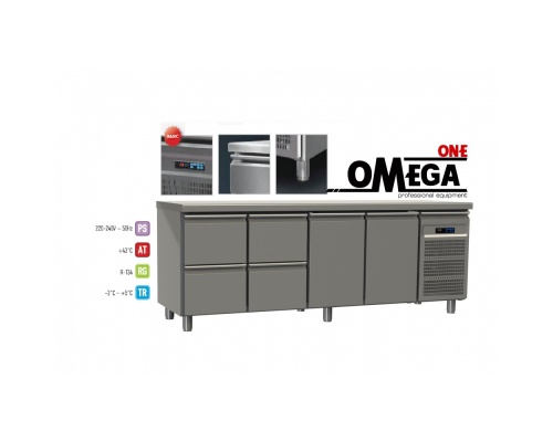 Refrigerated Counters wIth 4 Drawers 2 Doors dim. 2270x700x865 mm Series 70