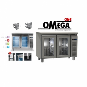 2 Glass Doors Refrigerated Counter Without Compressor dim. 1145x700x865 mm GN 1/1