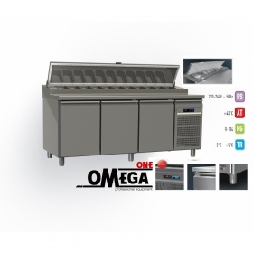 Refrigerated Salad & Pizza Topping Unit dim. 1975x800x865/1020/1380 mm MPI8-204-PPP