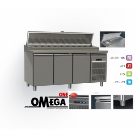 Refrigerated Salad & Pizza Topping Unit dim. 1750x800x865/1020/1380 mm GN 1/1  MPI8-182-PPP