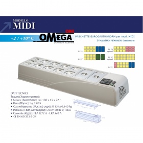 Counter Top Display Fridge dim. 1580x450x230 mm mod. MIDI