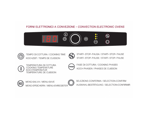 Electric Convection Oven for Gastronomy and Pastry 5 GN 2/3 Series Fast Line