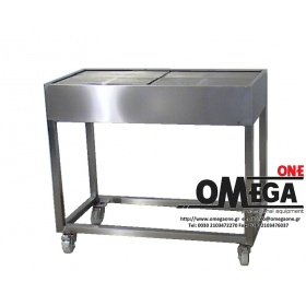 Charcoal Broiler Griddle with Trolley 