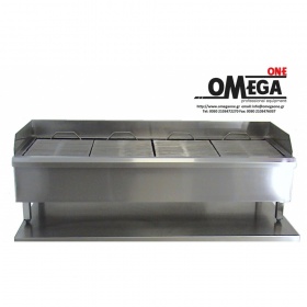Charcoal Broiler Griddle with An Upstand- Top