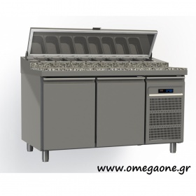 Refrigerated Salad & Pizza Topping Unit dim. 1750x800x865/1020/1380 mm GN 1/1 -Granite 