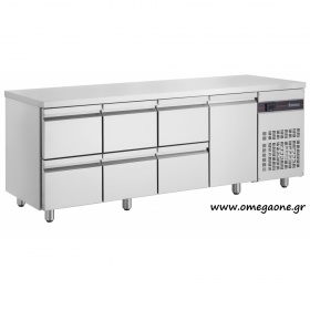 Refrigerated Counters with 6 Drawers & 1 Door dim. 2240x700x870 mm 