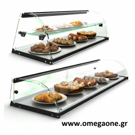 Countertop Display Cases -Curved Glass