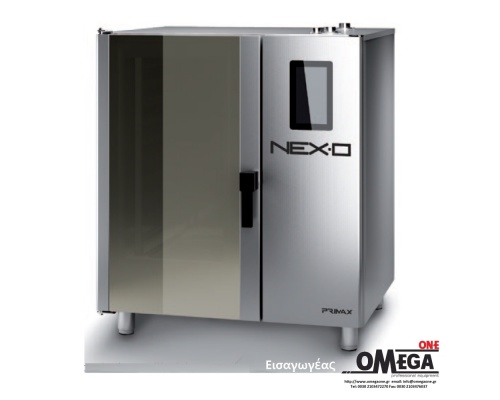 Φούρνος Μαγειρικής -10 GN 2/1 Αερίου Κυκλοθερμικός με Boiler Πάνελ Αφής Αυτόματη Πλύση NEXO NBG-210-HS