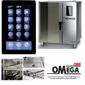 NEXO NDE-606-HS Electric Convection and Direct Steam Touch panel Oven for Pastry -6 Trays 400x600 mm