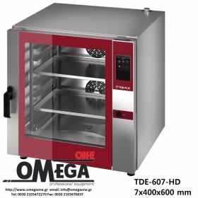 PRIMAX 7 Trays 400x600 mm Electric Convection and Direct Steam Touch panel Oven for Pastry PLUS TDΕ-607-HD
