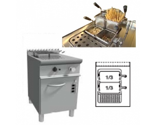 Single Tank Electric Pasta cooker with  automatic 2 basket lifts