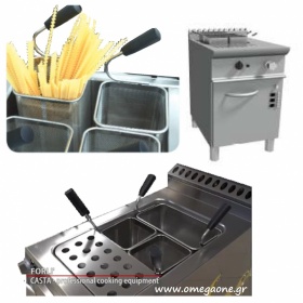 Single Tank Electric Pasta cooker with automatic 4 basket lifts