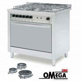 5 Burner Gas Stove with Gas Ventilated Oven 