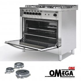 5 Burners Gas Range Cooker with Electric Ventilated Oven