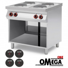 4 Plate Electric Range on Open Cabinet