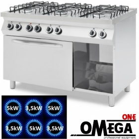 ProChef 6 Burners Gas Range Cooker with Electric Oven GN 1/1
