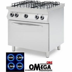 ProChef 4 Burner Gas Stove with Static Gas Oven GN 1/1