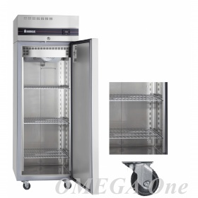 Single Doors Cabinet Refrigerator with 4 CASTORS Stainless Steel 560 Ltr Slim Line