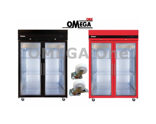 Refrigerators Upright 2 Opening Glass Door Chiller with 4 CASTORS 1432 Ltr 