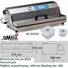 430 mm Seal External suction vacuum packing machine with filter