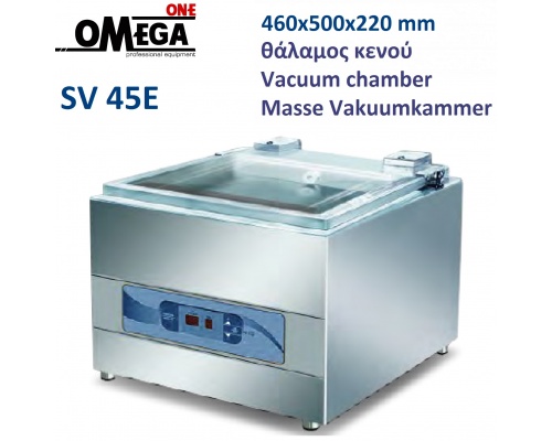 SV 45E Vacuum Vacuum chamber dimensions: 460x500x220 mm