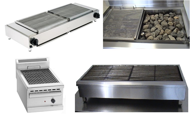 Gas & Lava Stone and Charcoal or Wood Fire Doner Gyros Grill Machine